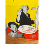 Vintage 1950s Sock Polio Fundraiser Advertising Sign w/ Bing Crosby Michigan