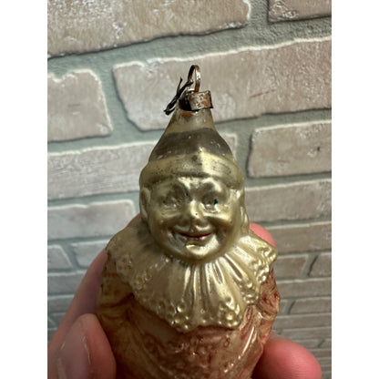 Antique Vintage German Blown Clown Jester Christmas Xmas Ornament