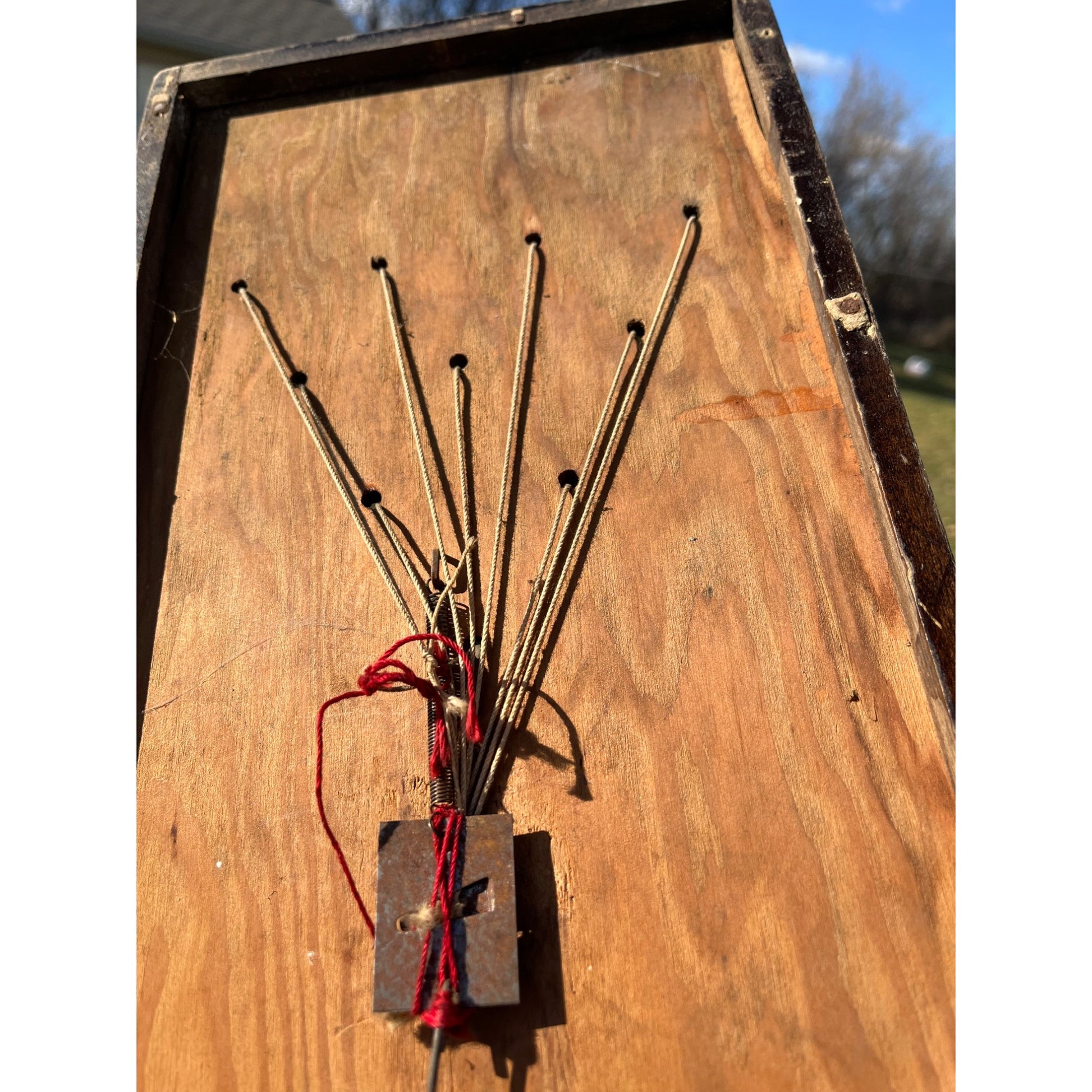 RARE Antique c1920s Wooden Bowling Alley Game 10-Pin  Ball Shooter