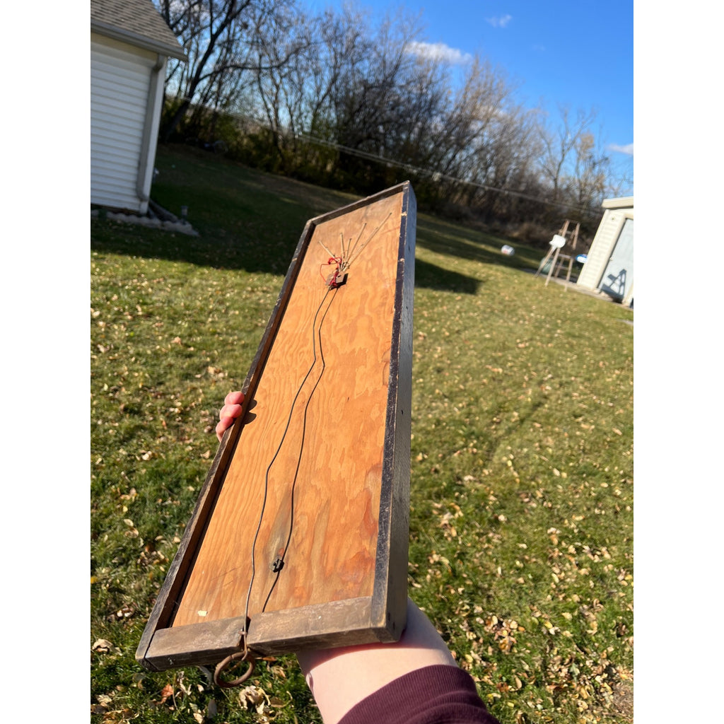 RARE Antique c1920s Wooden Bowling Alley Game 10-Pin  Ball Shooter