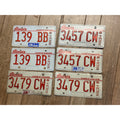 Vintage Large Lot (6) Illinois License Plates 1980s-1990s Land of Lincoln Motto