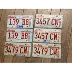 Vintage Large Lot (6) Illinois License Plates 1980s-1990s Land of Lincoln Motto