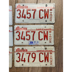 Vintage Large Lot (6) Illinois License Plates 1980s-1990s Land of Lincoln Motto