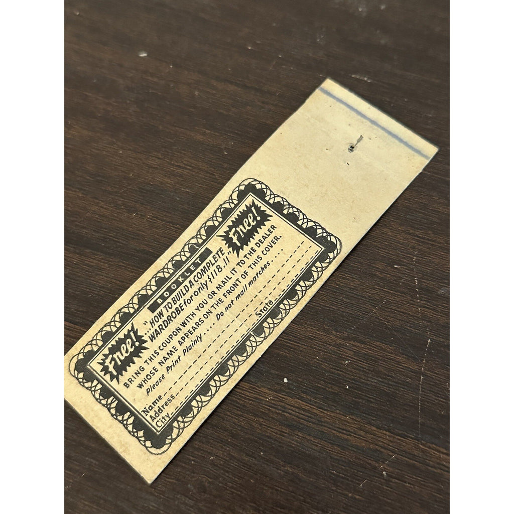 Vintage 1940s Appleton Sewing Machine Co. Advertising Matchbook Wis Westinghouse
