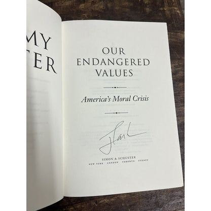 Jimmy Carter SIGNED "Our Endangered Values" Hardcover Book Autographed