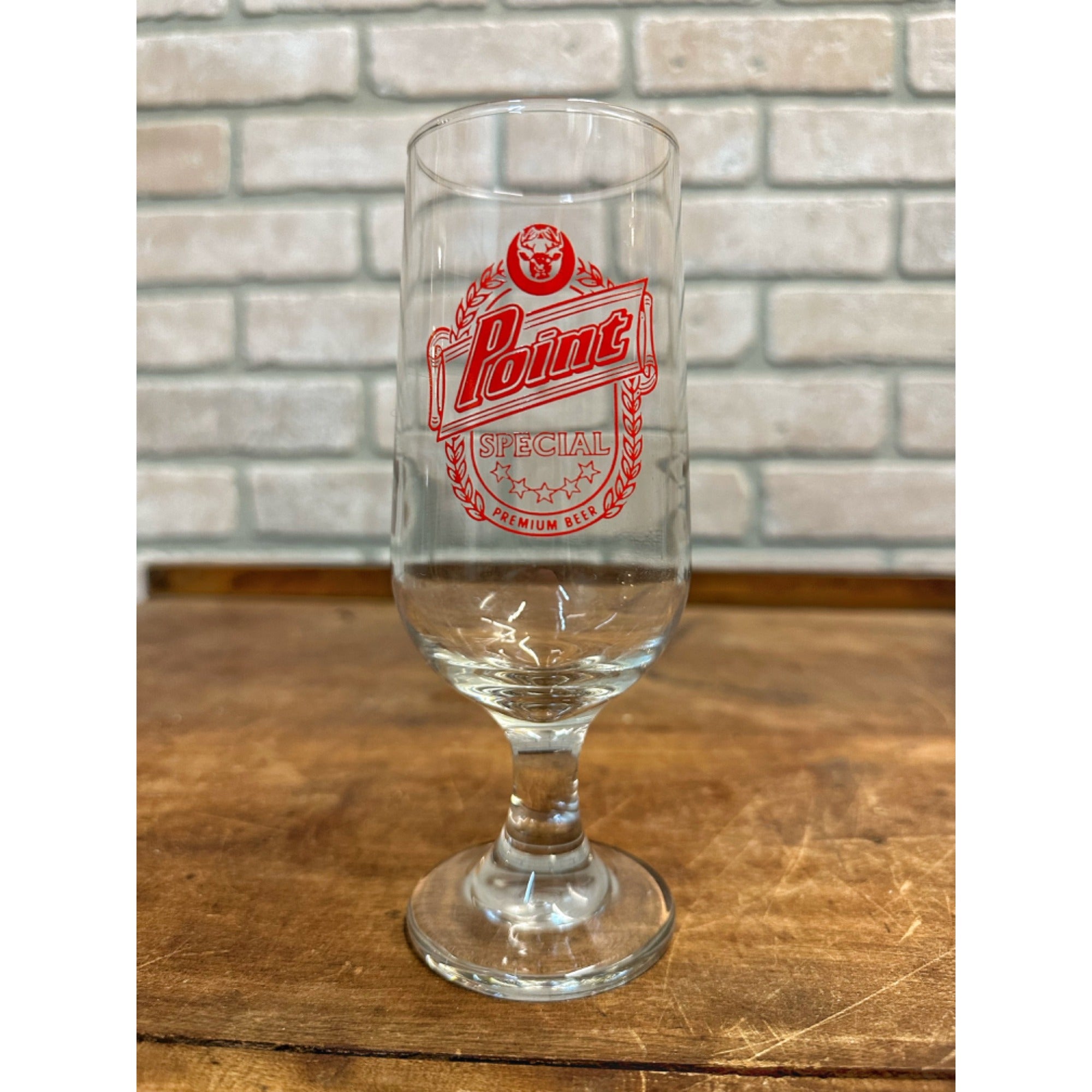 POINT SPECIAL BEER GLASS / VTG TAVERN BARWARE ADVERTISING / MAN CAVE BAR DECOR