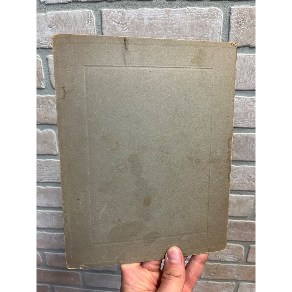 Antique Cabinet Photo Family Musicians Ukelele, Cello, Violin Instruments Vintage