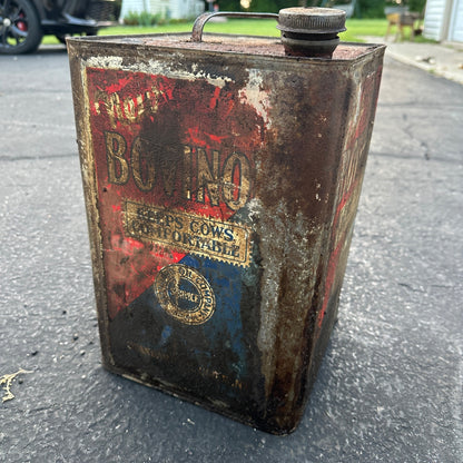 Vintage Standard Oil Co. Bovinol Empty Can, 5 Gallons