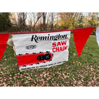Vintage 1960s Remington Chainsaws Advertising Retail Store Banner Sign 24ft