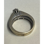 IKS 14K White Gold Diamond Bridal Set Wedding Ring Size 6.75 -- 6.89g