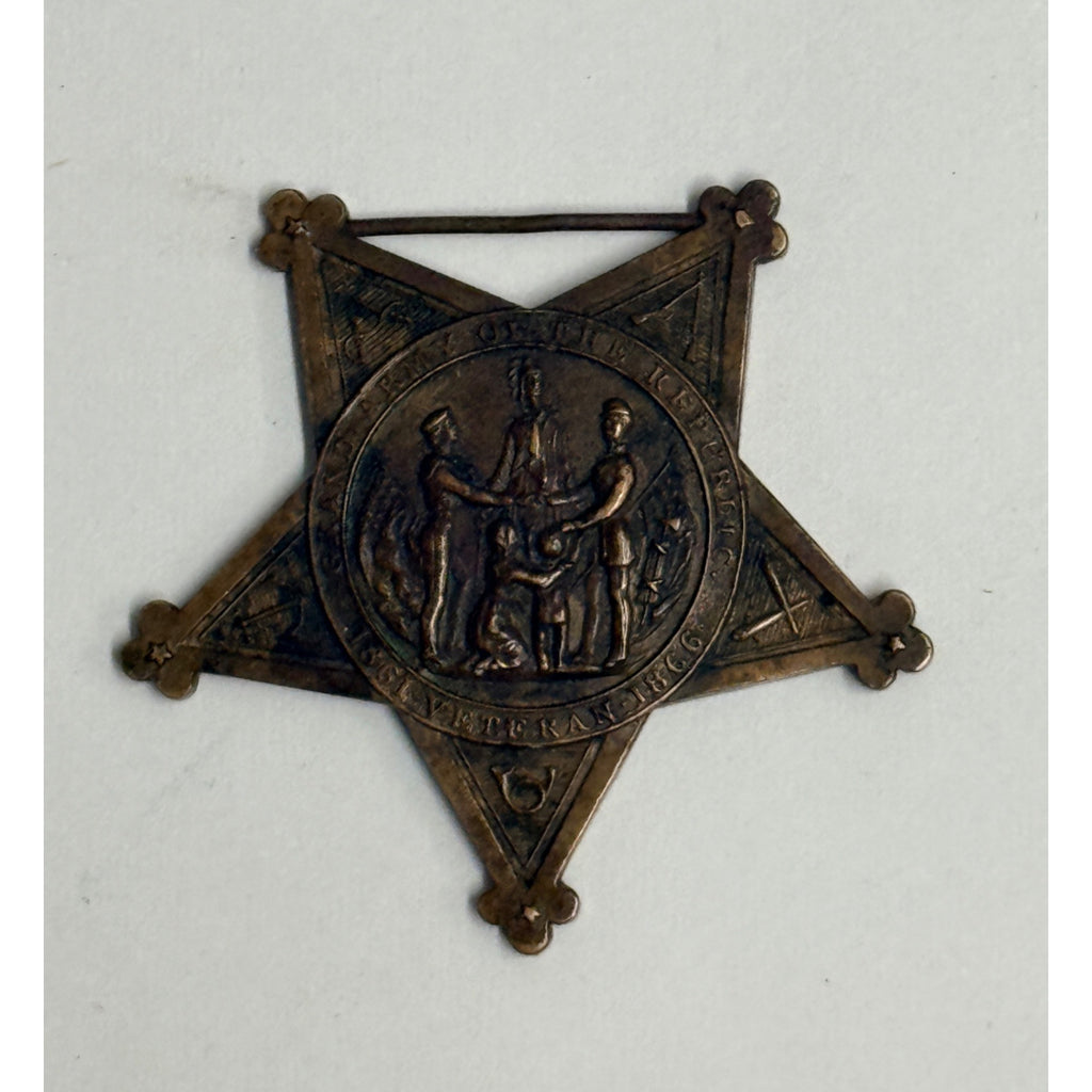 Grand Army of The Republic 1861 Veteran 1866 United States Military Star Medal