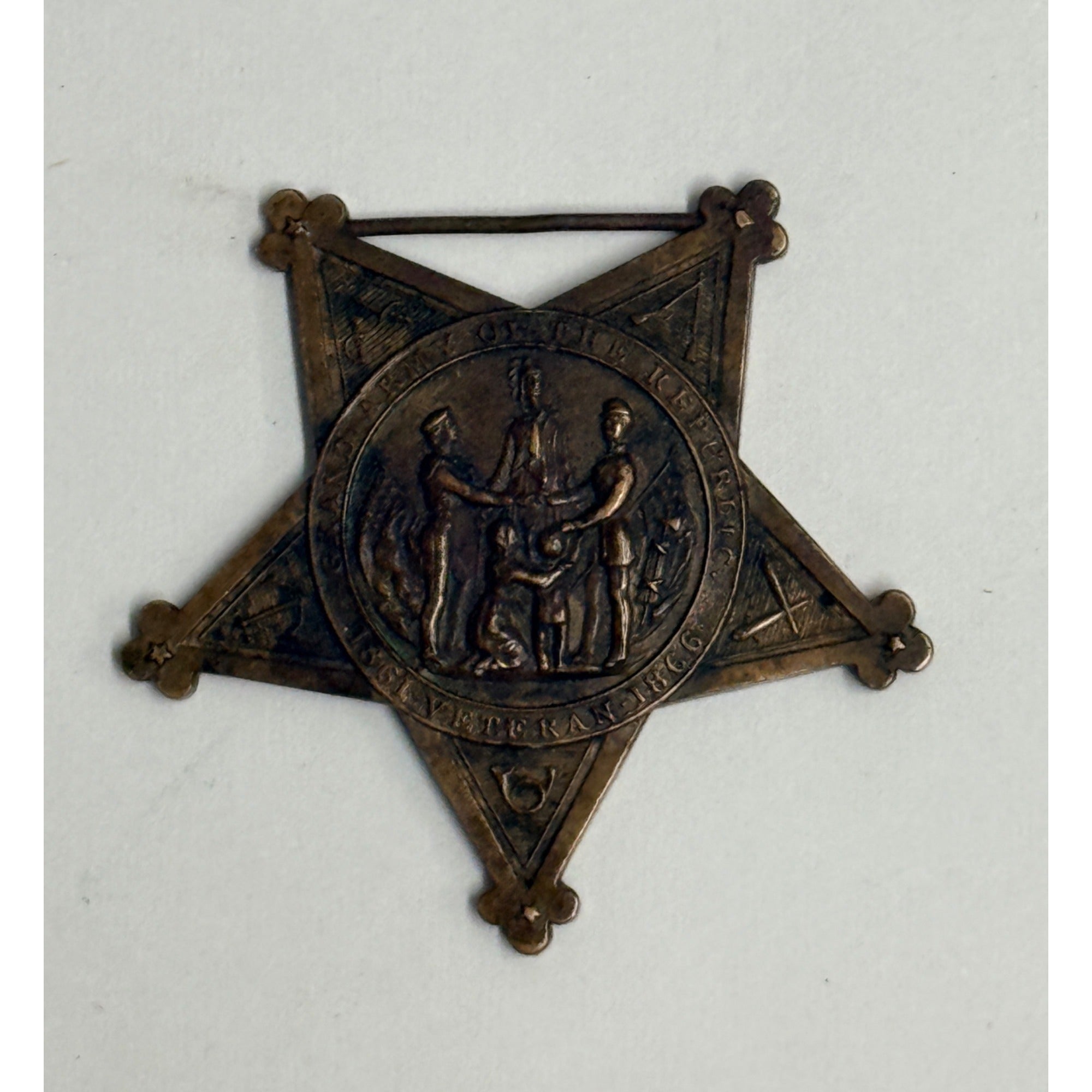 Grand Army of The Republic 1861 Veteran 1866 United States Military Star Medal