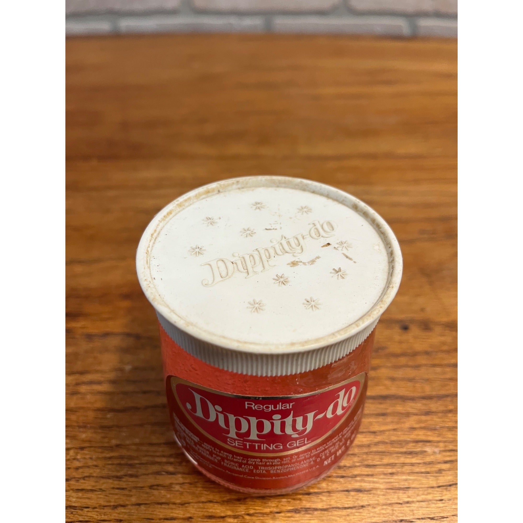 Vintage Dippity-do Hair Setting Gel Pink Full Unopened 8oz Jar NOS NEW Regular