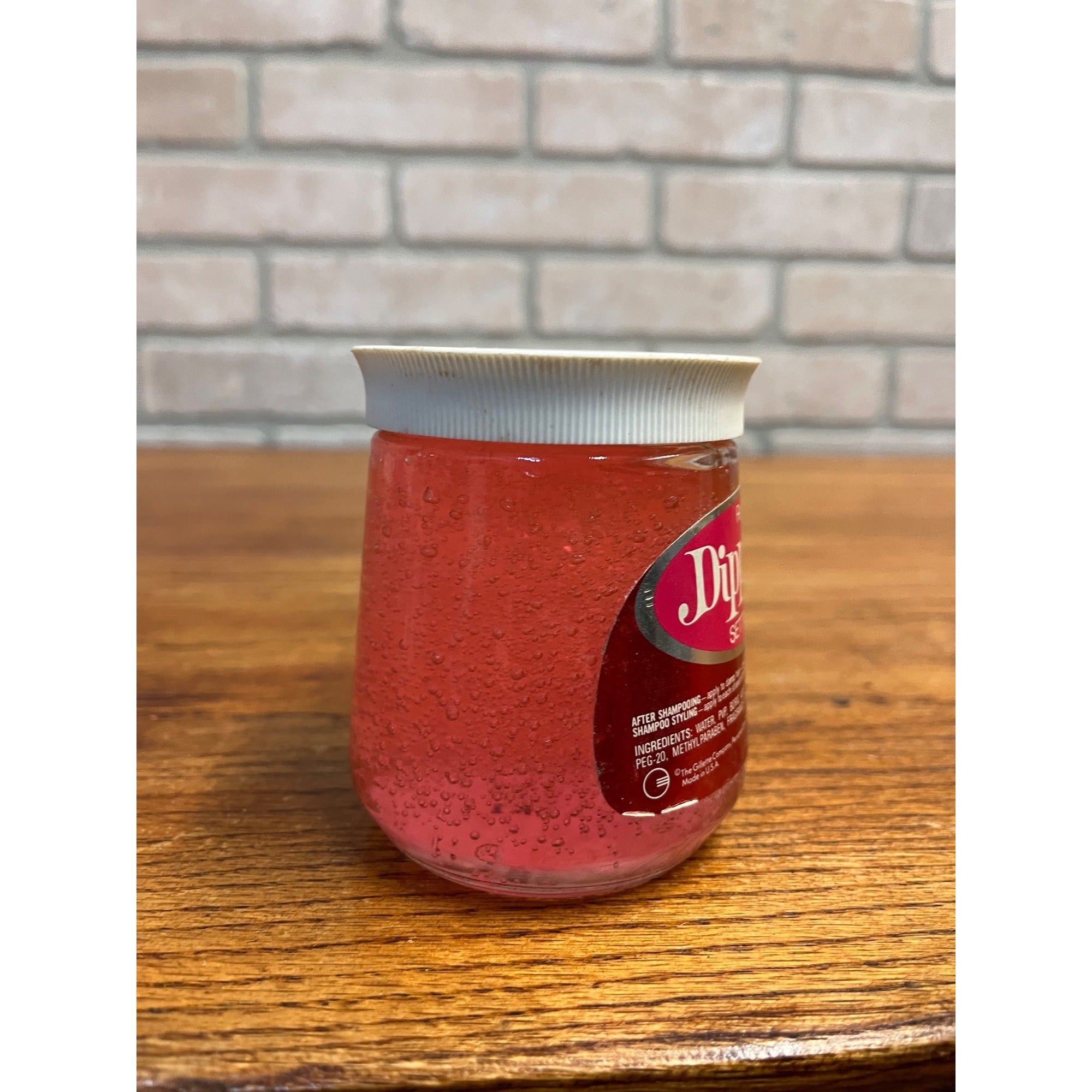 Vintage Dippity-do Hair Setting Gel Pink Full Unopened 8oz Jar NOS NEW Regular