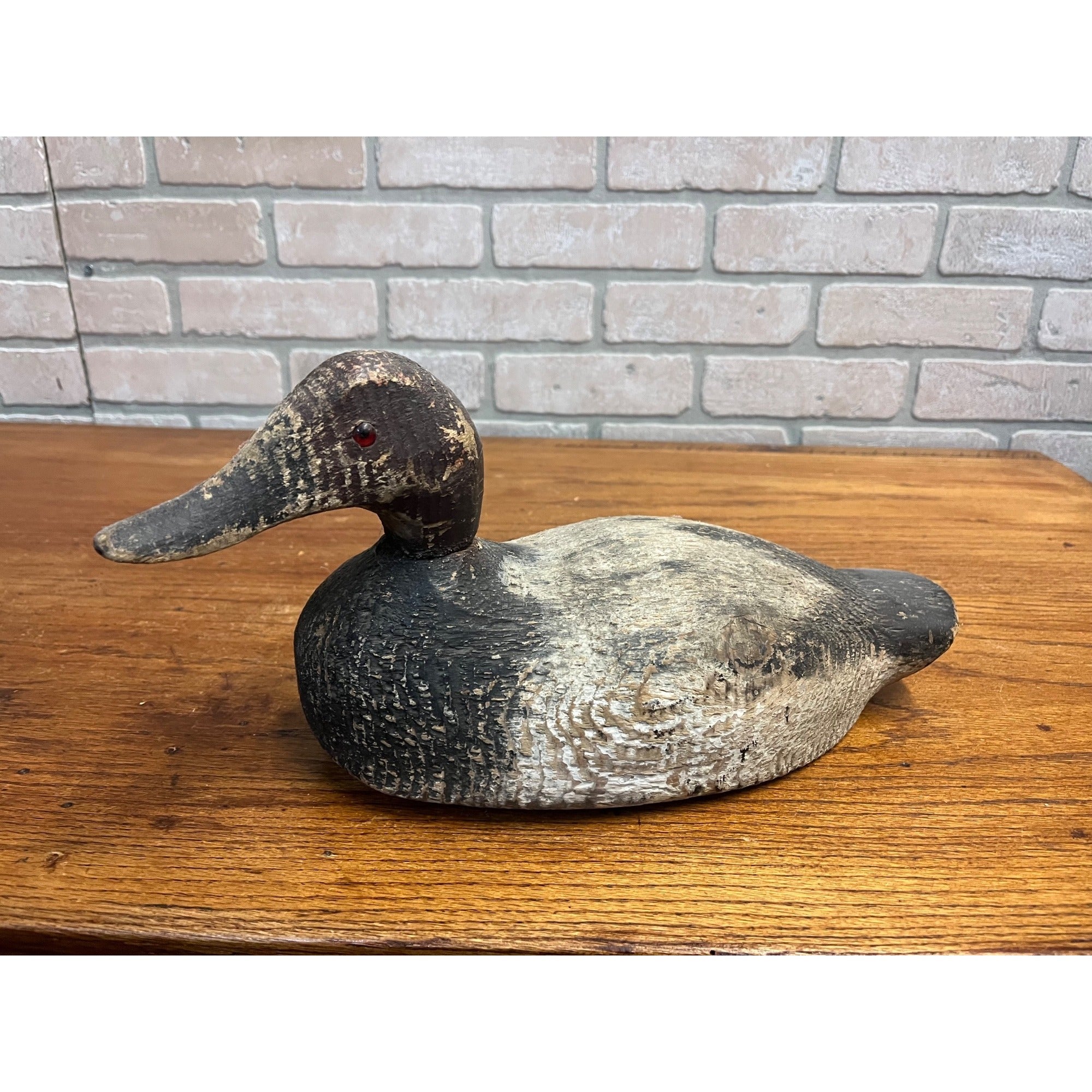 Vintage Wooden Canvasback Duck Decoy Wisconsin Find