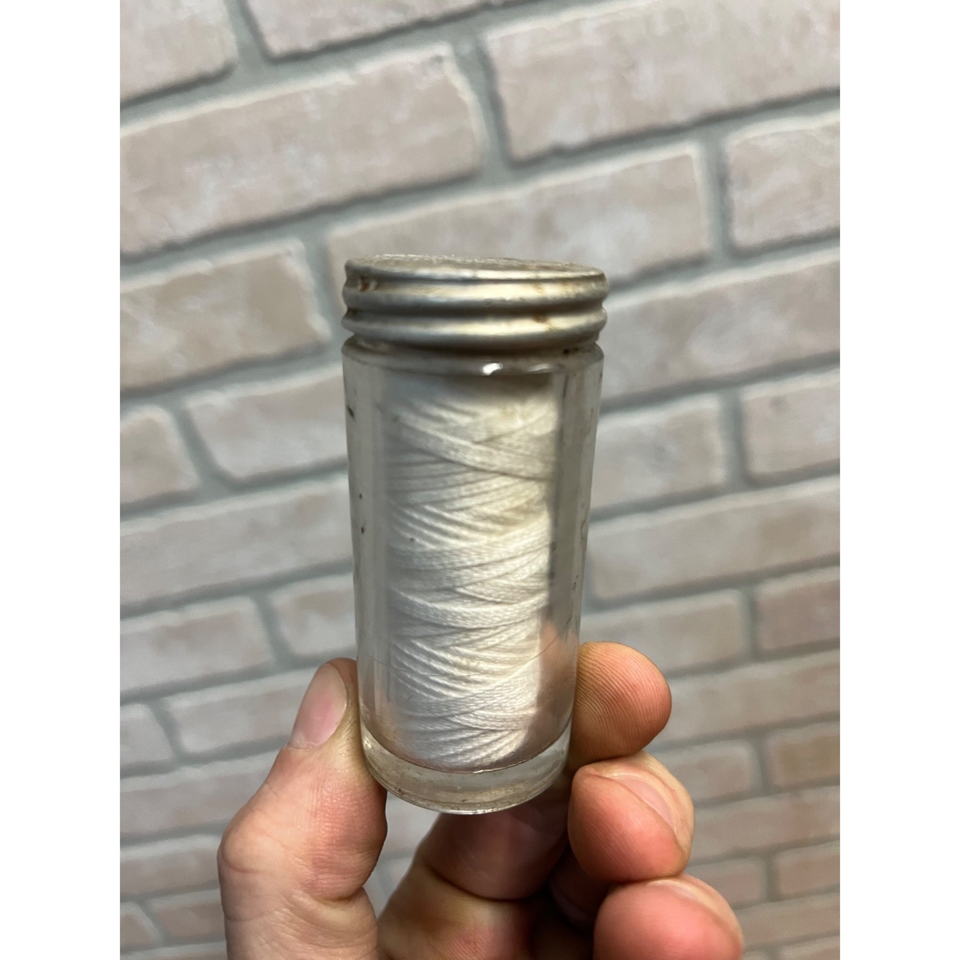 Vintage Johnson & Johnson Umbilical Tape In Glass Jar Medical