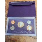 1991 US Mint Proof Set 5 Coin Set OGP COA Original Government Packaging