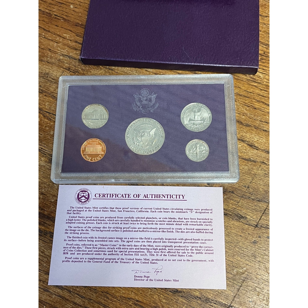 1991 US Mint Proof Set 5 Coin Set OGP COA Original Government Packaging