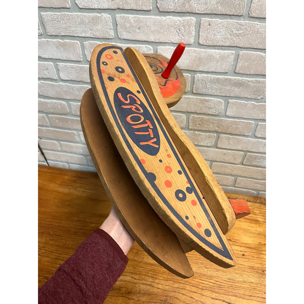 Vintage Wooden Spotty Rocking Horse Children's Kids Boys Girls Toy Rocker