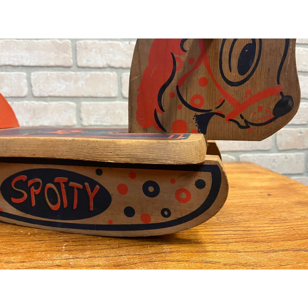 Vintage Wooden Spotty Rocking Horse Children's Kids Boys Girls Toy Rocker