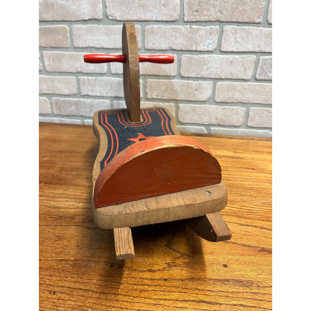 Vintage Wooden Spotty Rocking Horse Children's Kids Boys Girls Toy Rocker