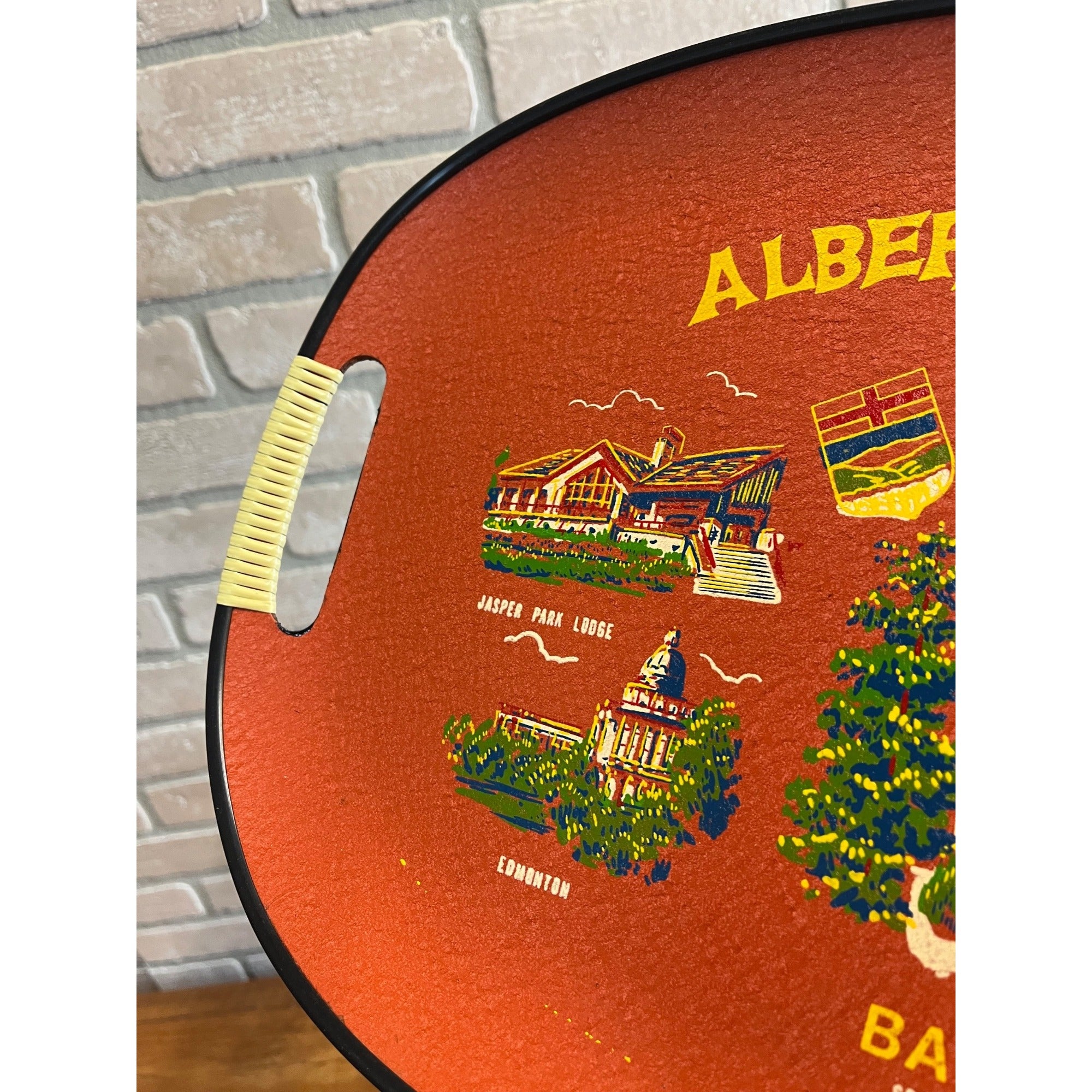 Vintage Banff National Park Alberta Canada Souvenir Tray Serving Mid-Century MCM