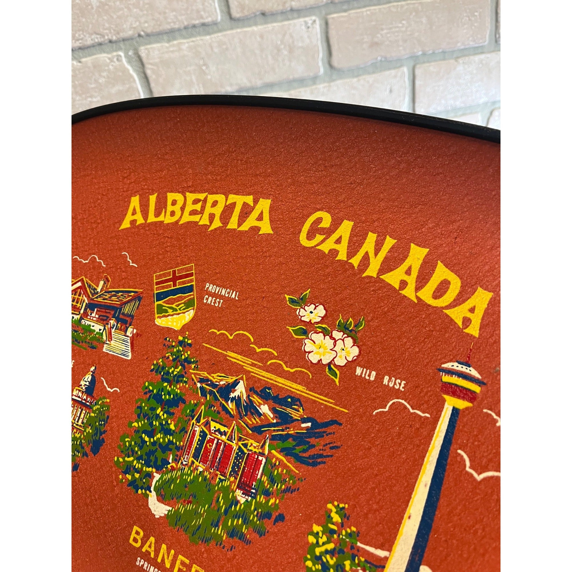Vintage Banff National Park Alberta Canada Souvenir Tray Serving Mid-Century MCM