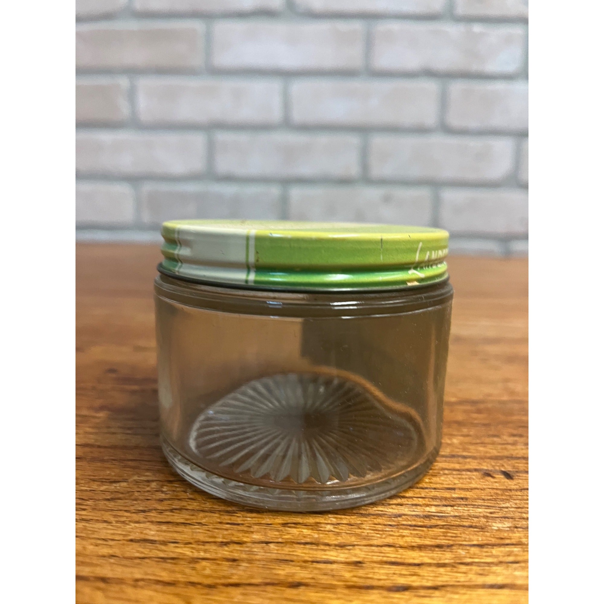 Vintage 1950s Lander Hand Cream Glass Jar Advertising New York w/ Label