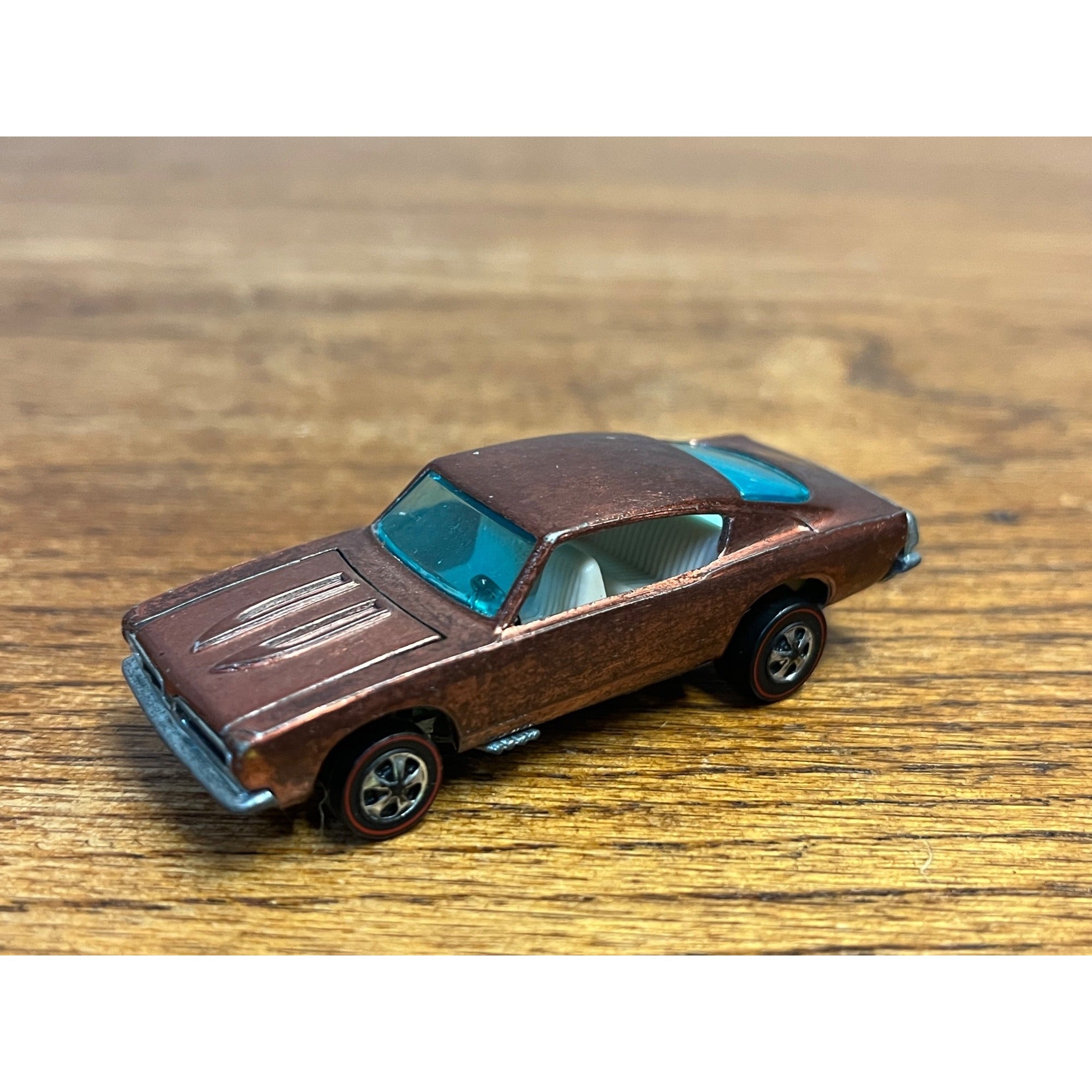 1967 Hot Wheels Redline Custom Barracuda Copper/Brown - MINTY