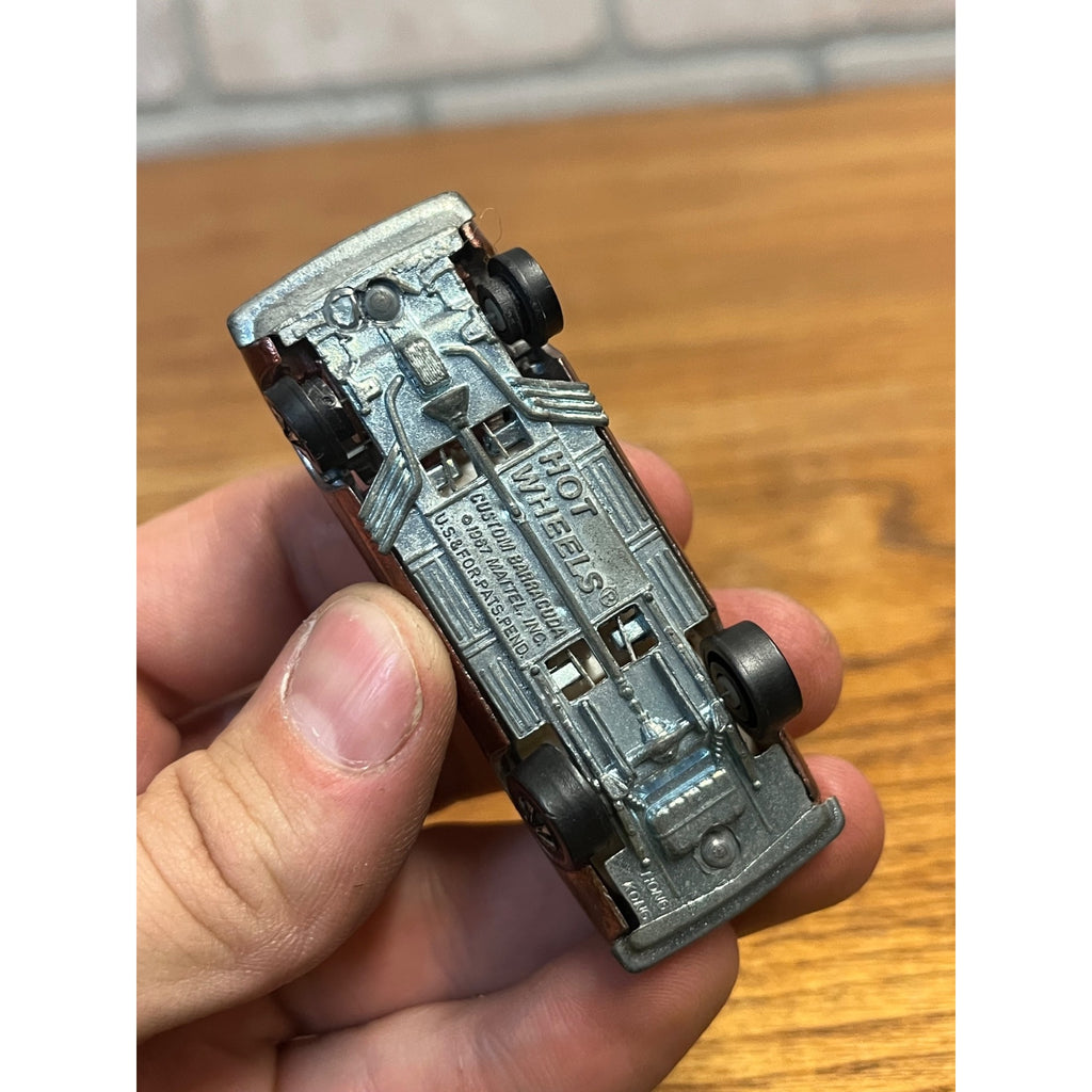 1967 Hot Wheels Redline Custom Barracuda Copper/Brown - MINTY
