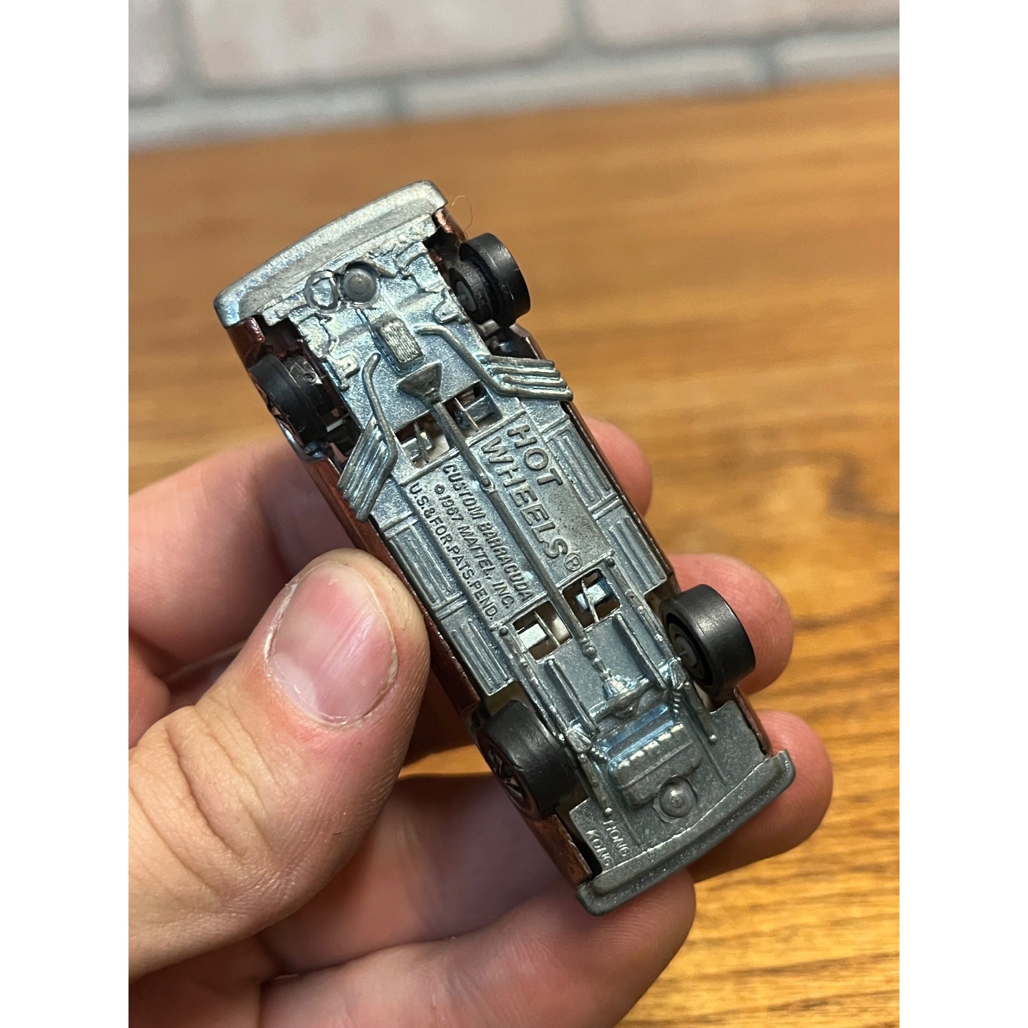 1967 Hot Wheels Redline Custom Barracuda Copper/Brown - MINTY