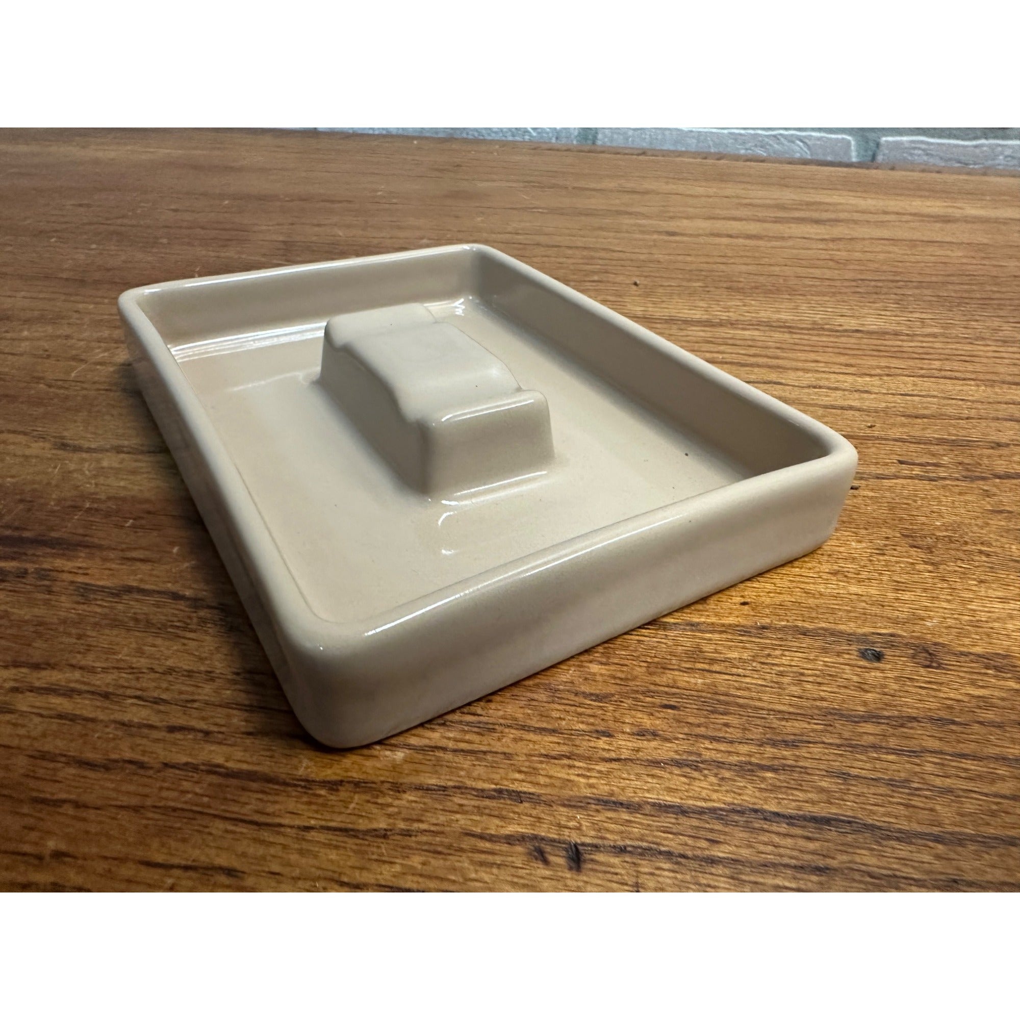 Vintage 1960s Kohler Company Porcelain Tan MCM Mid-Century Ashtray Wisconsin