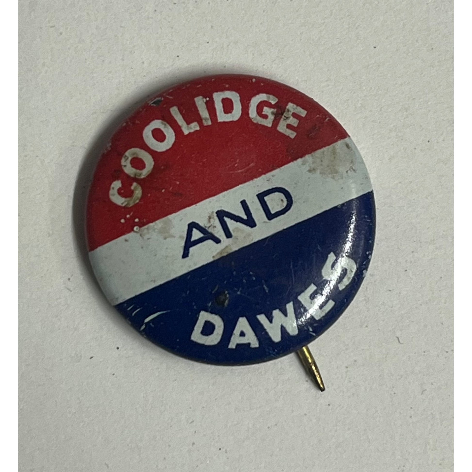Original 1924 Calvin Coolidge & Charles Dawes Campaign Pin Button President