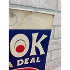 Vintage Double Cola Quart Cardstock Soda Litho Sign