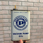 Vintage Perfection Vacuum Pump Oil Can One Quart Canco Size Delavan, Wisconsin