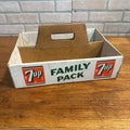 Vintage 7up Soda Bottle Family Pack Carrier Bottling Crate Cardboard