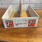 Vintage 7up Soda Bottle Family Pack Carrier Bottling Crate Cardboard