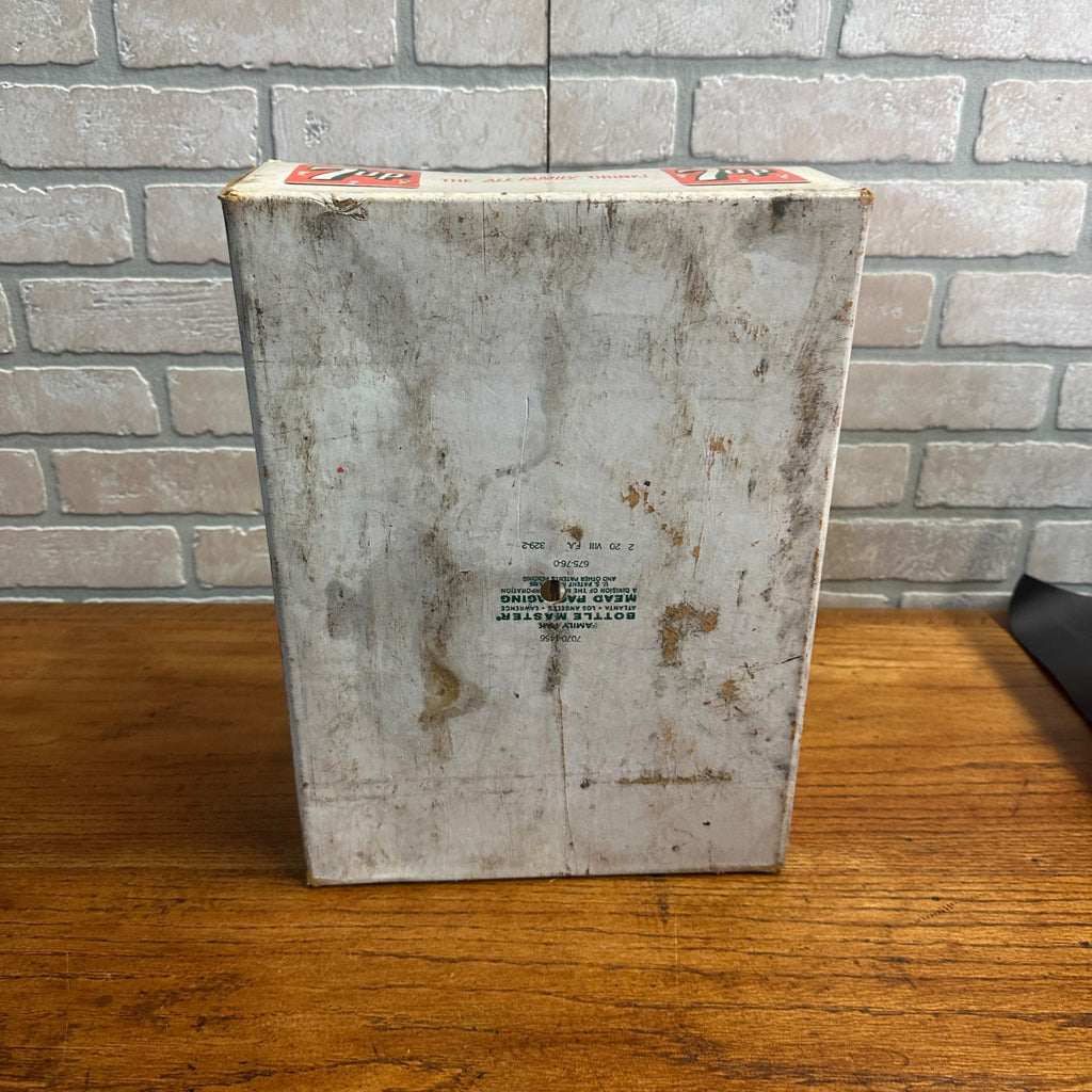 Vintage 7up Soda Bottle Family Pack Carrier Bottling Crate Cardboard