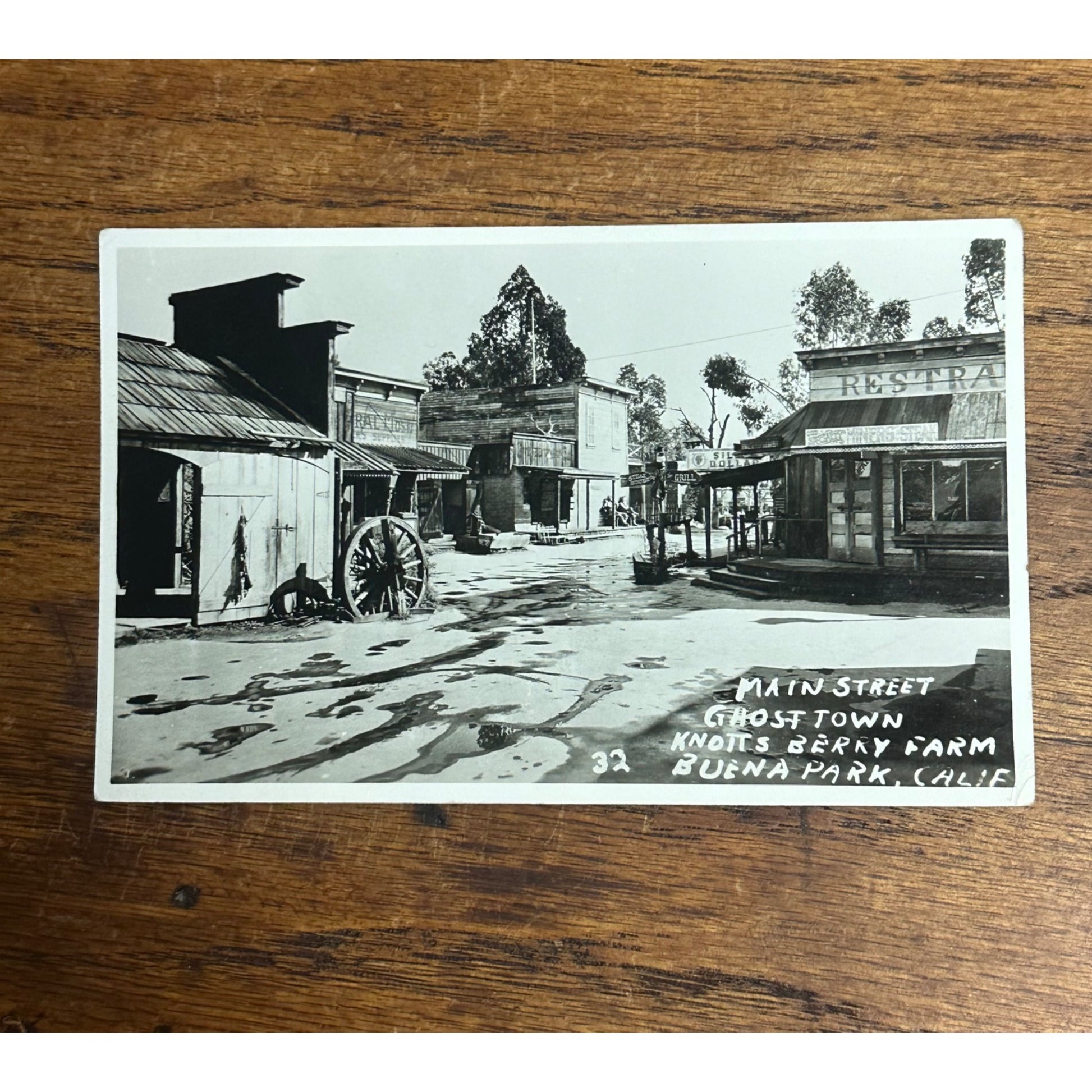 Vintage Postcard RPPC Knott's Berry Farm Ghost Town Buena Park CA Main St