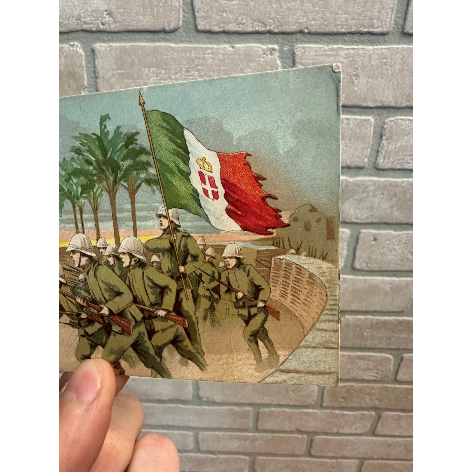 Vintage 1912 Italy East Africa Military Commemorative Postcard Cancel