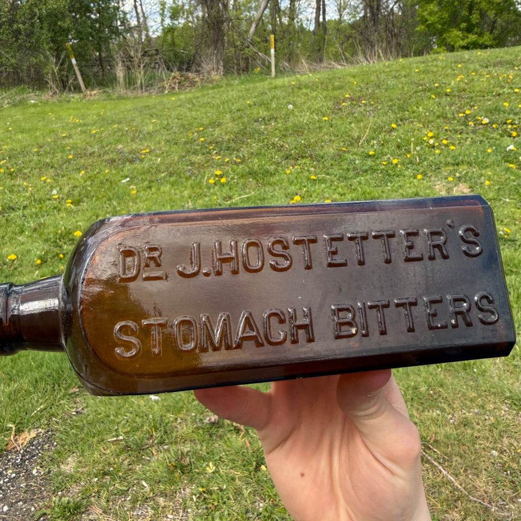 Antique Dr. J. Hostetter's Stomach Bitters  Square Early Medicine Pharmacy