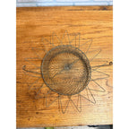 Antique Collapsable Wire Egg Basket Folding Primitive Antique boiling strainer