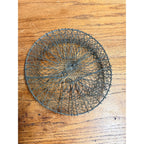 Antique Collapsable Wire Egg Basket Folding Primitive Antique boiling strainer