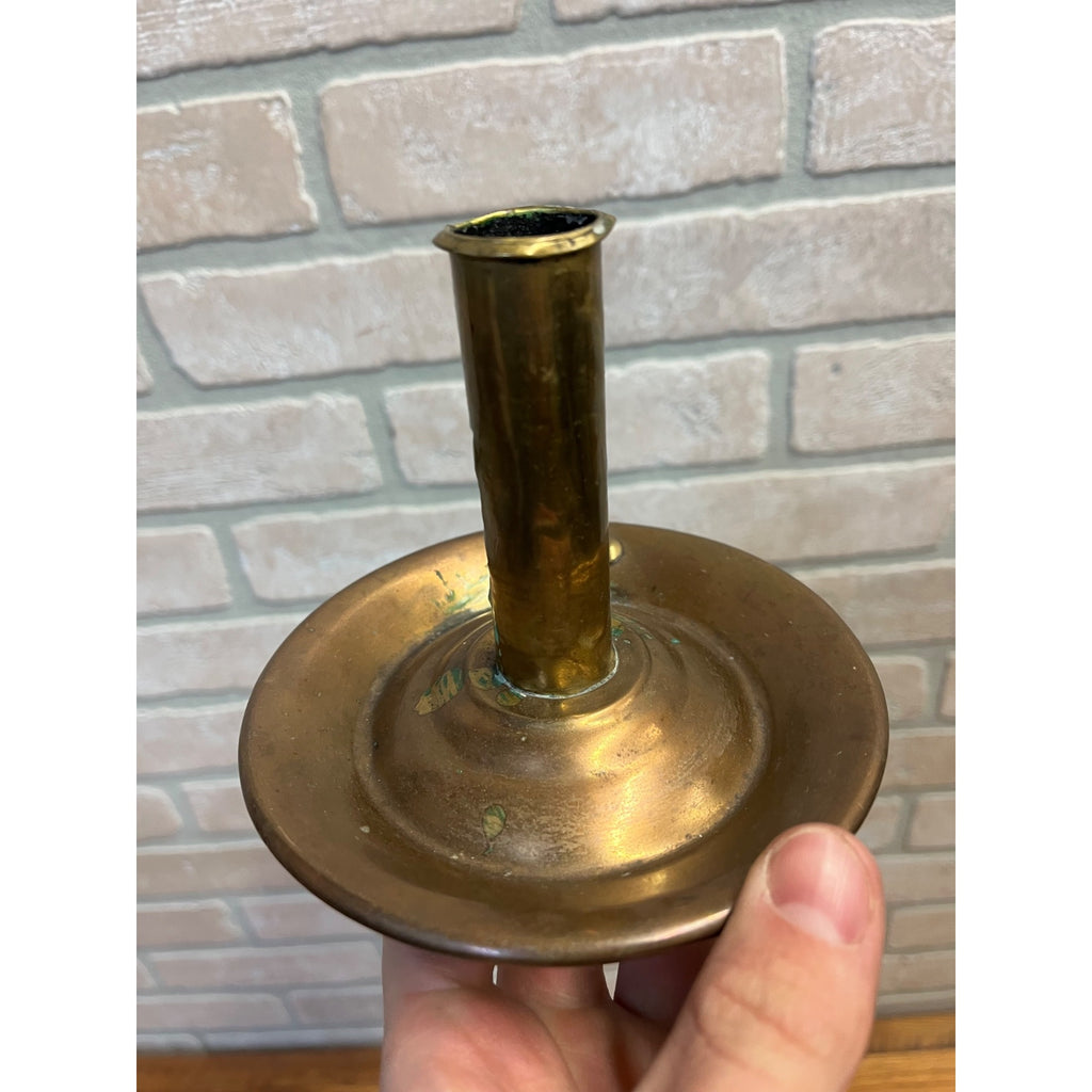 Vintage Brass Candlestick Candle Holder Primitive Farmhouse Style