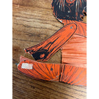 RARE Vintage Halloween Tango Witch Diecut Honeycomb Beistle 1930-31 - POOR As-Is