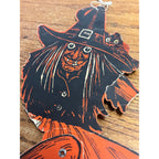 RARE Vintage Halloween Tango Witch Diecut Honeycomb Beistle 1930-31 - POOR As-Is