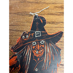 RARE Vintage Halloween Tango Witch Diecut Honeycomb Beistle 1930-31 - POOR As-Is