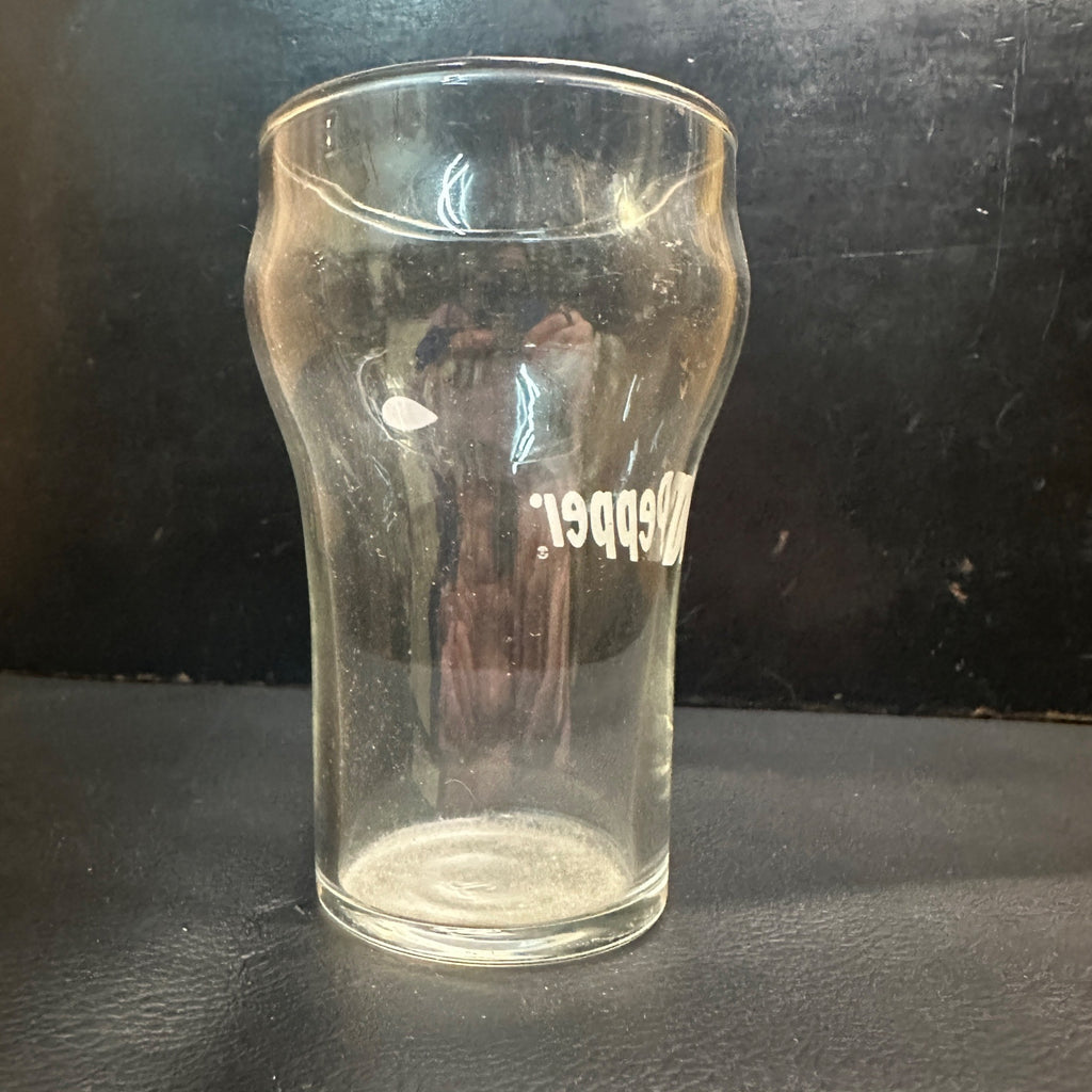 Vintage Dr Pepper Soda Fountain Glass Flared White ACL