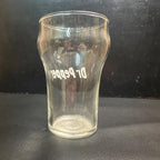 Vintage Dr Pepper Soda Fountain Glass Flared White ACL