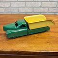 Vintage Buddy L 13" Dump Truck Pressed Steel Toy -- Repainted -- Green & Yellow